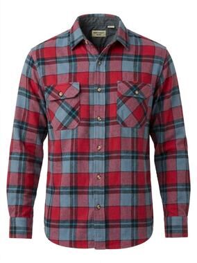 Northwest Blue Red Plaid Flannel Long Sleeve Button-Up Shirt Men Size XXL
